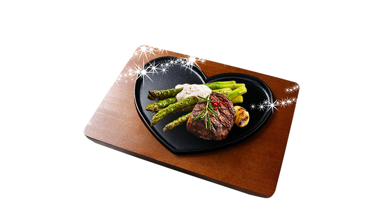 product:01　ハートのステーキ皿